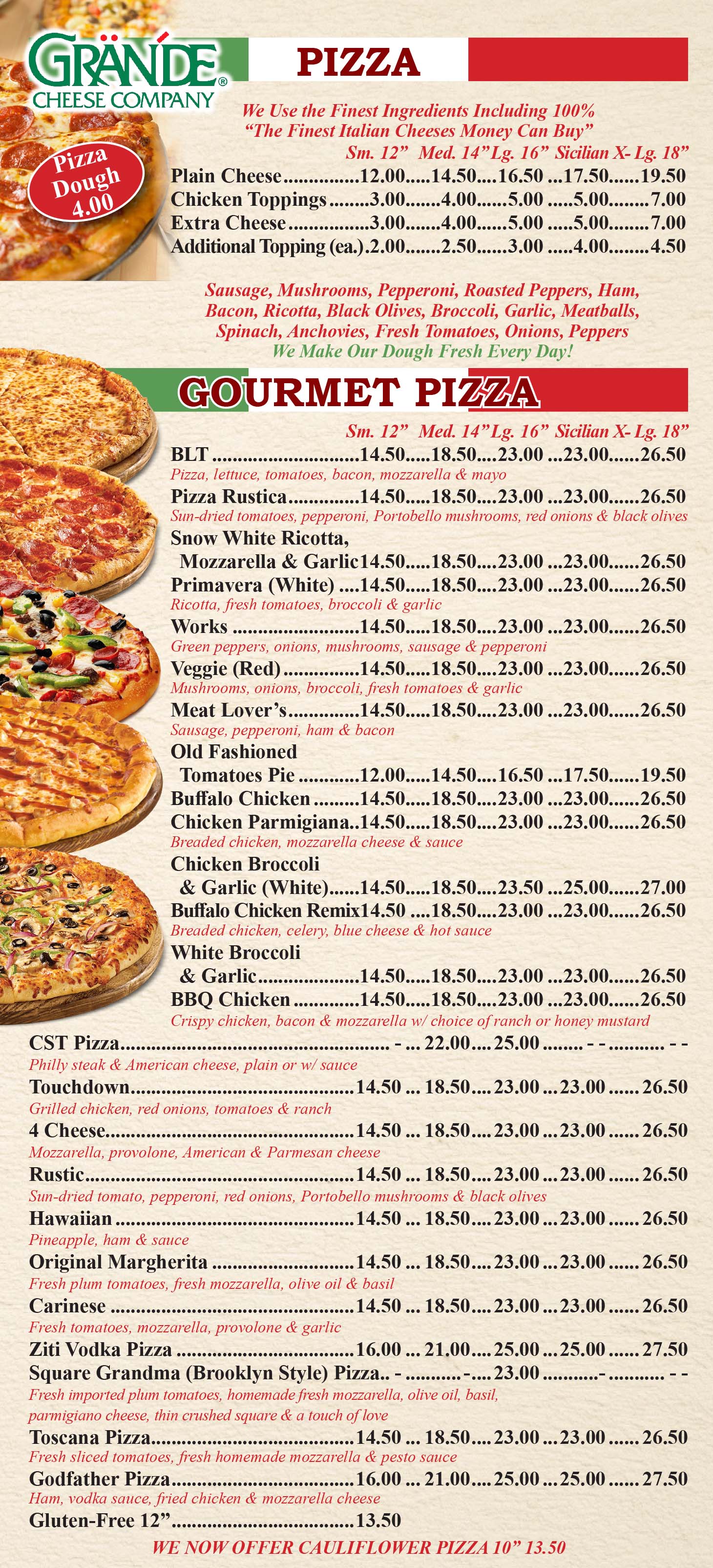 Pizza & Gourmet Pizza